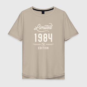 Мужская футболка хлопок Oversize с принтом 1984 ограниченный выпуск в Курске, 100% хлопок | свободный крой, круглый ворот, “спинка” длиннее передней части | 