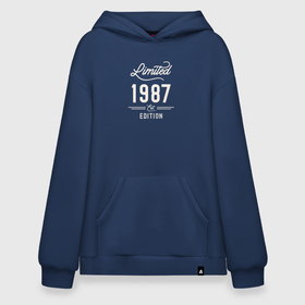 Худи SuperOversize хлопок с принтом 1987 ограниченный выпуск в Рязани, 70% хлопок, 30% полиэстер, мягкий начес внутри | карман-кенгуру, эластичная резинка на манжетах и по нижней кромке, двухслойный капюшон
 | 