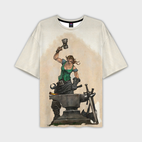 Мужская футболка oversize 3D с принтом Fable II Кувалда ,  |  | 