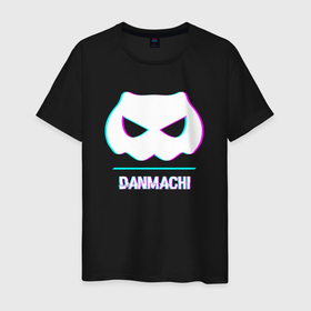 Мужская футболка хлопок с принтом Символ DanMachi в стиле glitch в Белгороде, 100% хлопок | прямой крой, круглый вырез горловины, длина до линии бедер, слегка спущенное плечо. | Тематика изображения на принте: 