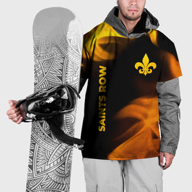 Накидка на куртку 3D с принтом Saints Row   gold gradient: надпись, символ в Санкт-Петербурге, 100% полиэстер |  | Тематика изображения на принте: 