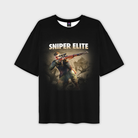Мужская футболка oversize 3D с принтом Sniper Elite 5 в Ухте,  |  | Тематика изображения на принте: 