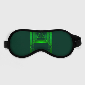 Маска для сна 3D с принтом Хакер программист неон зеленый в Екатеринбурге, внешний слой — 100% полиэфир, внутренний слой — 100% хлопок, между ними — поролон |  | 