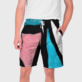 Мужские шорты 3D с принтом Переливы красок в Белгороде,  полиэстер 100% | прямой крой, два кармана без застежек по бокам. Мягкая трикотажная резинка на поясе, внутри которой широкие завязки. Длина чуть выше колен | 