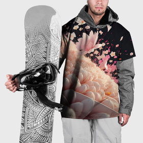 Накидка на куртку 3D с принтом Множество розовых цветов в Белгороде, 100% полиэстер |  | Тематика изображения на принте: 