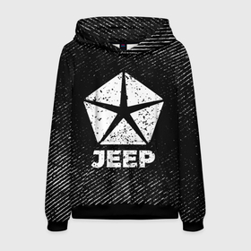 Мужская толстовка 3D Jeep с потертостями на темном фоне: в городе Новоалтайск, 100% полиэстер | двухслойный капюшон со шнурком для регулировки, мягкие манжеты на рукавах и по низу толстовки, спереди карман-кенгуру с мягким внутренним слоем. |