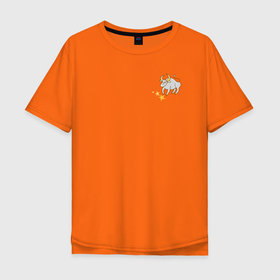 Мужская футболка хлопок Oversize с принтом Знак Зодиака Телец в Курске, 100% хлопок | свободный крой, круглый ворот, “спинка” длиннее передней части | 