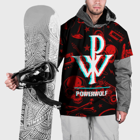 Накидка на куртку 3D с принтом Powerwolf rock glitch в Екатеринбурге, 100% полиэстер |  | Тематика изображения на принте: 