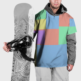 Накидка на куртку 3D с принтом разноцветные квадраты и прямоугольники в Екатеринбурге, 100% полиэстер |  | 