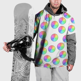 Накидка на куртку 3D с принтом Круги с линиями, спектр в Петрозаводске, 100% полиэстер |  | 