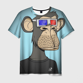 Мужская футболка 3D с принтом NFT в Тюмени, 100% полиэфир | прямой крой, круглый вырез горловины, длина до линии бедер | 