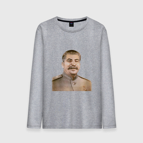 Мужской лонгслив хлопок с принтом Товарищ Сталин бюст в Курске, 100% хлопок |  | Тематика изображения на принте: 