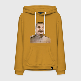 Мужская толстовка хлопок с принтом Товарищ Сталин бюст в Екатеринбурге, френч-терри, мягкий теплый начес внутри (100% хлопок) | карман-кенгуру, эластичные манжеты и нижняя кромка, капюшон с подкладом и шнурком | 