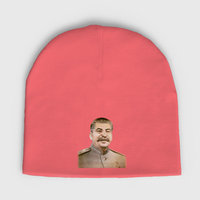 Мужская шапка демисезонная с принтом Товарищ Сталин бюст ,  |  | Тематика изображения на принте: 
