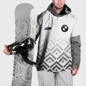 Накидка на куртку 3D с принтом BMW m power   белый в Екатеринбурге, 100% полиэстер |  | Тематика изображения на принте: 