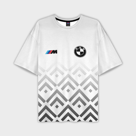 Мужская футболка oversize 3D с принтом BMW m power   белый в Екатеринбурге,  |  | 