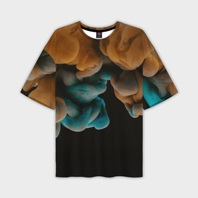 Мужская футболка oversize 3D с принтом Синие и жёлтые грибы в Курске,  |  | 