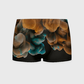 Мужские трусы 3D с принтом Синие и жёлтые грибы в Курске, 50% хлопок, 50% полиэстер | классическая посадка, на поясе мягкая тканевая резинка | 