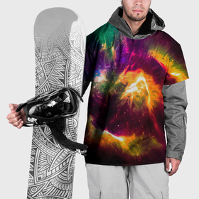 Накидка на куртку 3D с принтом Небула в космосе разноцветная   нейронная сеть в Курске, 100% полиэстер |  | Тематика изображения на принте: 