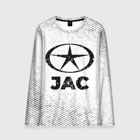 Мужской лонгслив 3D с принтом JAC с потертостями на светлом фоне в городе Новоалтайск, 100% полиэстер | длинные рукава, круглый вырез горловины, полуприлегающий силуэт | 