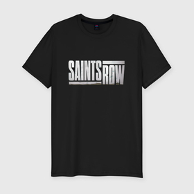 Мужская футболка хлопок Slim с принтом Saints Row   shooter   video game в Тюмени, 92% хлопок, 8% лайкра | приталенный силуэт, круглый вырез ворота, длина до линии бедра, короткий рукав | Тематика изображения на принте: 