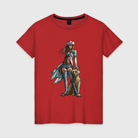 Женская футболка хлопок с принтом Fable II Героиня , 100% хлопок | прямой крой, круглый вырез горловины, длина до линии бедер, слегка спущенное плечо | 