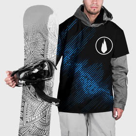 Накидка на куртку 3D с принтом Thousand Foot Krutch звуковая волна в Курске, 100% полиэстер |  | Тематика изображения на принте: 