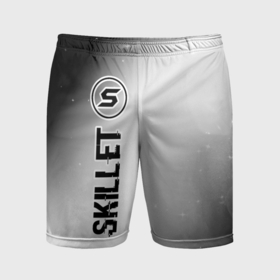 Мужские шорты спортивные с принтом Skillet glitch на светлом фоне: по вертикали ,  |  | 