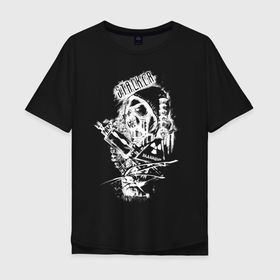 Мужская футболка хлопок Oversize с принтом STALKER art в Курске, 100% хлопок | свободный крой, круглый ворот, “спинка” длиннее передней части | Тематика изображения на принте: 