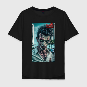 Мужская футболка хлопок Oversize с принтом dead island zombie в Курске, 100% хлопок | свободный крой, круглый ворот, “спинка” длиннее передней части | 