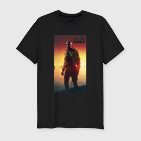 Мужская футболка хлопок Slim с принтом dead  island 2 zombie в Тюмени, 92% хлопок, 8% лайкра | приталенный силуэт, круглый вырез ворота, длина до линии бедра, короткий рукав | 