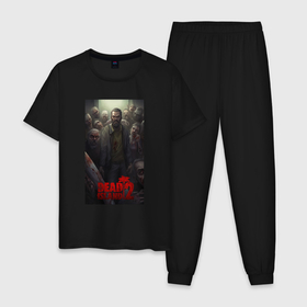 Мужская пижама хлопок с принтом zombie    dead  island 2 в Курске, 100% хлопок | брюки и футболка прямого кроя, без карманов, на брюках мягкая резинка на поясе и по низу штанин
 | Тематика изображения на принте: 