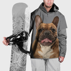 Накидка на куртку 3D с принтом French bulldog в Курске, 100% полиэстер |  | 