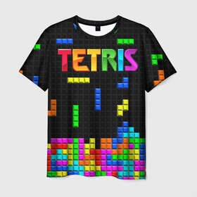 Мужская футболка 3D с принтом Фильм Тетрис с логотипом в Кировске, 100% полиэфир | прямой крой, круглый вырез горловины, длина до линии бедер | 