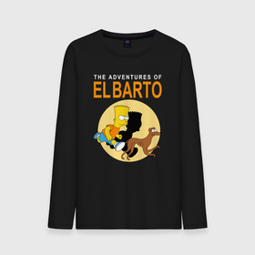 Мужской лонгслив хлопок с принтом Adventures of El Barto в Тюмени, 100% хлопок |  | 