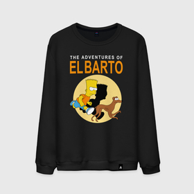 Мужской свитшот хлопок с принтом Adventures of El Barto в Кировске, 100% хлопок |  | 