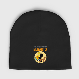 Мужская шапка демисезонная с принтом Adventures of El Barto ,  |  | Тематика изображения на принте: 