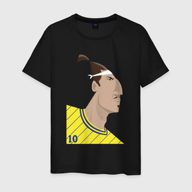 Мужская футболка хлопок с принтом Златан в Курске, 100% хлопок | прямой крой, круглый вырез горловины, длина до линии бедер, слегка спущенное плечо. | 