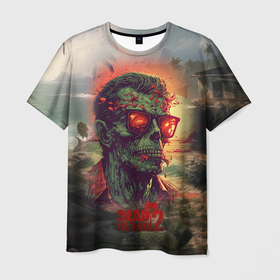 Мужская футболка 3D с принтом dead island 2   zombie в Екатеринбурге, 100% полиэфир | прямой крой, круглый вырез горловины, длина до линии бедер | 