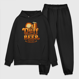 Мужской костюм oversize хлопок с принтом Duff beer brewing в Курске,  |  | 
