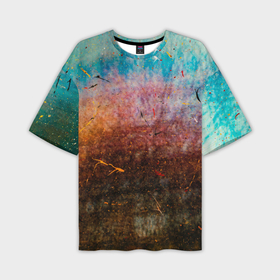 Мужская футболка oversize 3D с принтом Разноцветные тени и краски в Петрозаводске,  |  | 