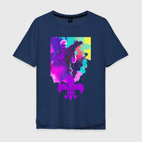 Мужская футболка хлопок Oversize с принтом Saints Row   lily   watercolor в Петрозаводске, 100% хлопок | свободный крой, круглый ворот, “спинка” длиннее передней части | Тематика изображения на принте: 