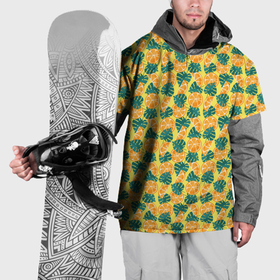 Накидка на куртку 3D с принтом Летний паттерн с апельсинами в Тюмени, 100% полиэстер |  | Тематика изображения на принте: 