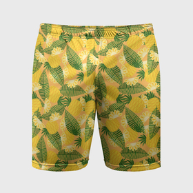 Мужские шорты спортивные с принтом Летний паттерн с ананасами ,  |  | 