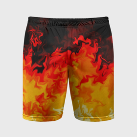 Мужские шорты спортивные с принтом Бушующие языки пламени в Курске,  |  | 
