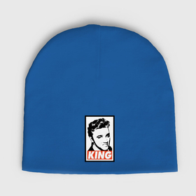 Мужская шапка демисезонная с принтом Король Элвис в Тюмени,  |  | Тематика изображения на принте: 