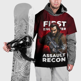 Накидка на куртку 3D с принтом First encounter assault recorn в Кировске, 100% полиэстер |  | Тематика изображения на принте: 