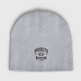 Мужская шапка демисезонная с принтом Brooklyn boxing в Тюмени,  |  | Тематика изображения на принте: 