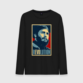 Мужской лонгслив хлопок с принтом Fidel Castro в Курске, 100% хлопок |  | Тематика изображения на принте: 
