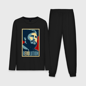 Мужская пижама с лонгсливом хлопок с принтом Fidel Castro в Кировске,  |  | 